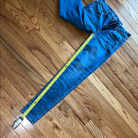 American Eagle Outfitters Blue Skinny Jeans Mid-Rise Stretch - Picture 12 of 13